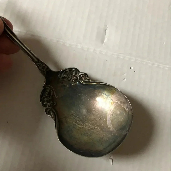 Antique Wm  Rogers & Son Serving Spoon - Picture 5 of 8